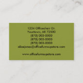 Visitekaartje van kantoor-meubelen, Olijfgroen (Achterkant)