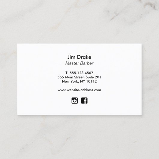 Visitekaartje van kappers (Achterkant)