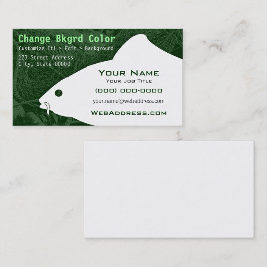 Visitekaartje van karper (Voorkant / Achterkant)