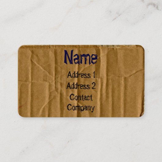 Visitekaartje van karton (Voorkant)