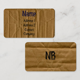 Visitekaartje van karton