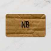 Visitekaartje van karton (Achterkant)