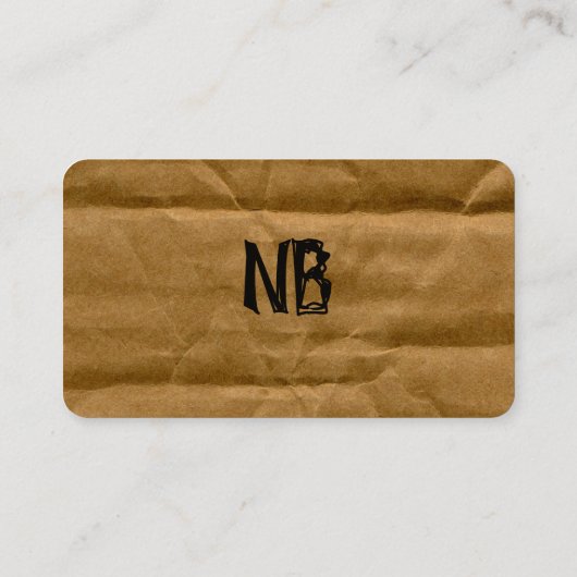 Visitekaartje van karton (Achterkant)