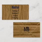 Visitekaartje van karton (Voorkant / Achterkant)