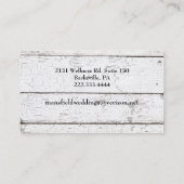 Visitekaartje van katoenhoudend Rustig hout en pin (Achterkant)