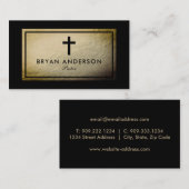 Visitekaartje van kerkpastor (Voorkant / Achterkant)