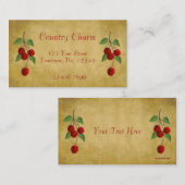 Visitekaartje van kersen (Voorkant / Achterkant)