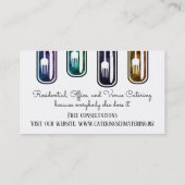 Visitekaartje van keukengerei met vorkmes (Achterkant)