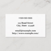 Visitekaartje van klas- en gewoon oftalmoloog (Achterkant)