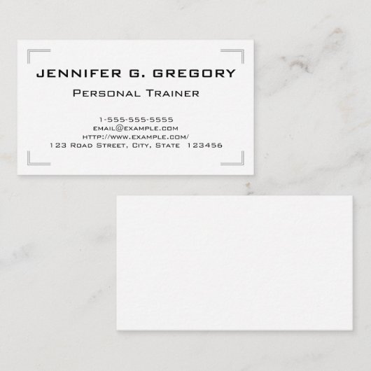 Visitekaartje van klasje en leerling-trainer (Voorkant / Achterkant)