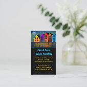 Visitekaartje van kleurrijke huizen (Staand voorkant)