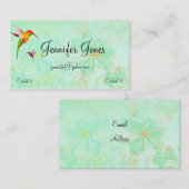 Visitekaartje van kleurrijke Hummingvogels (Voorkant / Achterkant)