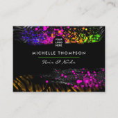 Visitekaartje van kleurrijke verf omzwenken (Voorkant)