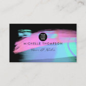 Visitekaartje van kleurrijke verf omzwenken (Voorkant)