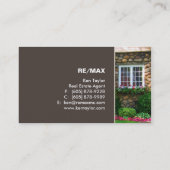 Visitekaartje van kobbelstone-huis voor onroerend  (Achterkant)