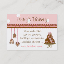 Visitekaartje van koekjes en koekjes