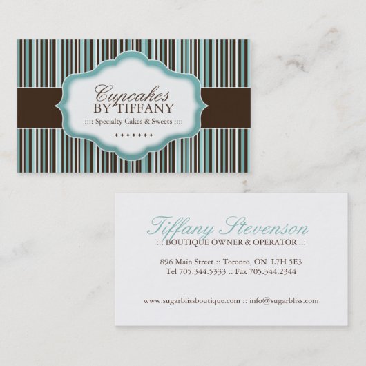 Visitekaartje van koffiebakkerij (Voorkant / Achterkant)