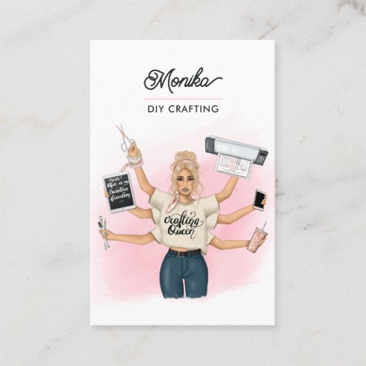 Visitekaartje van koninginnenambachtsman QR-code (Voorkant)