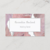 VISITEKAARTJE VAN KORTE WAVE PINK SILVER WHITE (Voorkant)