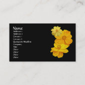 Visitekaartje van kosmos (Cosmos sulhureus) Bloeme (Voorkant)