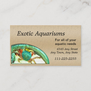 Visitekaartje van krab of aquarium