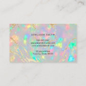 visitekaartje van kristal opal (Achterkant)