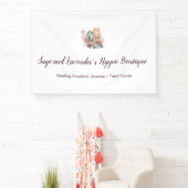 Visitekaartje van kristallen en bloemen spandoek (Insitu)