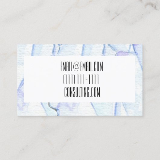 visitekaartje van kristalwaterverf (Achterkant)