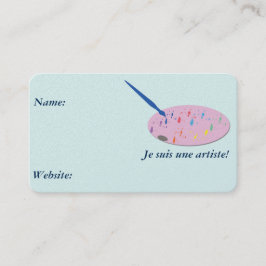 Visitekaartje van kunstenaar