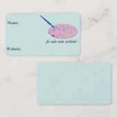 Visitekaartje van kunstenaar (Voorkant / Achterkant)