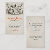 visitekaartje van lamswol (Voorkant / Achterkant)