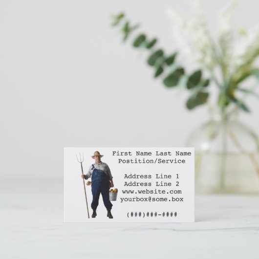 Visitekaartje van landbouwers (Staand voorkant)