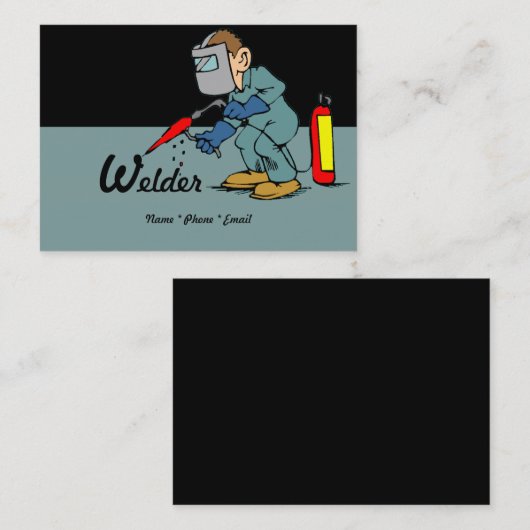 Visitekaartje van lassen (Voorkant / Achterkant)