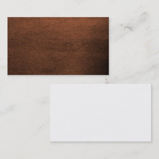 Visitekaartje van leder (Voorkant / Achterkant)