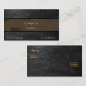 Visitekaartje van leder (Voorkant / Achterkant)