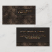 Visitekaartje van leder Bruin Bronze (Voorkant / Achterkant)