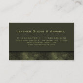 Visitekaartje van leder Groen (Achterkant)