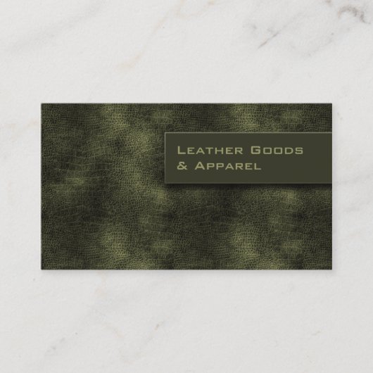 Visitekaartje van leder Groen (Voorkant)