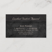 Visitekaartje van leder in Suede Black (Achterkant)