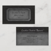 Visitekaartje van leder in Suede Grey (Voorkant / Achterkant)