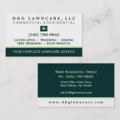 Visitekaartje van leder voor de binnenverzorging o (Voorkant / Achterkant)