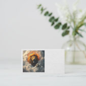 Visitekaartje van leeuw en lam (Staand voorkant)