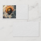 Visitekaartje van leeuw en lam (Voorkant / Achterkant)