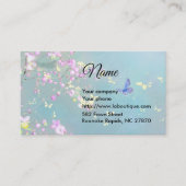 Visitekaartje van lentesbloesems en Butterflies (Voorkant)