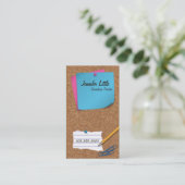 Visitekaartje van leraar aan de middelbare school (Staand voorkant)