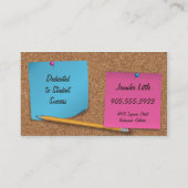 Visitekaartje van leraar aan de middelbare school (Achterkant)