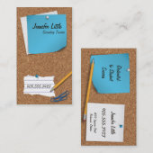 Visitekaartje van leraar aan de middelbare school  (Voorkant / Achterkant)