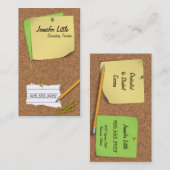 Visitekaartje van leraar aan de middelbare school (Voorkant / Achterkant)