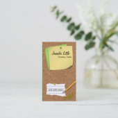 Visitekaartje van leraar aan de middelbare school (Staand voorkant)