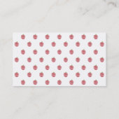 Visitekaartje van leraar - Red Apple Pattern (Achterkant)